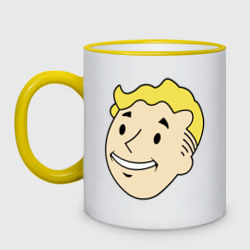 Кружка двухцветная Vault boy head