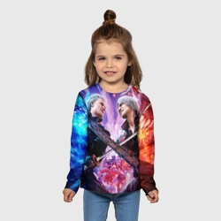 Детский лонгслив 3D Vergil vs Dante - Devil May Cry - фото 2