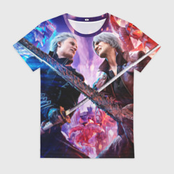 Женская футболка 3D Vergil vs Dante - Devil May Cry