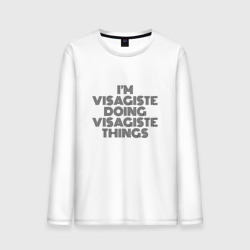 Мужской лонгслив хлопок I'm visagiste doing visagiste things vintage