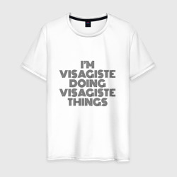 I'm visagiste doing visagiste things vintage – Мужская футболка хлопок с принтом купить со скидкой в -20%