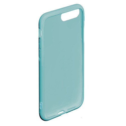 Чехол для iPhone 7Plus/8 Plus матовый Лучшая няня - брызги красок, цвет мятный - фото 4