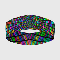 Повязка на голову 3D Цветная спираль - оптическая иллюзия