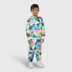 Детский костюм с толстовкой 3D Полигональная текстура - фото 2