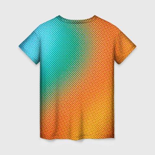 Женская футболка 3D Полутоновый градиент - текстура, цвет 3D печать - фото 2
