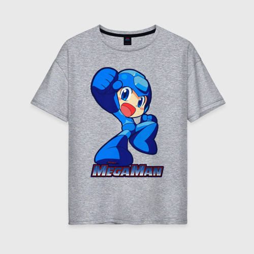 Женская футболка хлопок Oversize с принтом Megaman, вид спереди #2