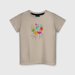 Детская футболка хлопок Бабочки над одуванчиками