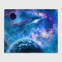 Плед 3D Космос - планета и яркая звезда