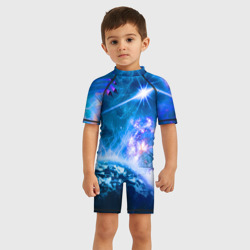 Детский купальный костюм 3D Космос - планета и яркая звезда - фото 2