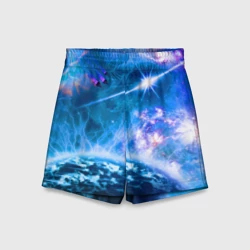 Детские спортивные шорты 3D Космос - планета и яркая звезда