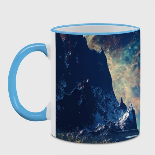 Кружка с полной запечаткой Горы и бескрайний космос, цвет Кант небесно-голубой - фото 2