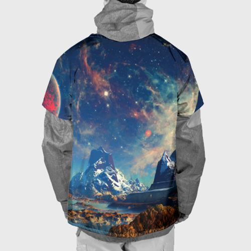 Накидка на куртку 3D Горы и бескрайний космос, цвет 3D печать - фото 2