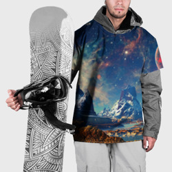 Накидка на куртку 3D Горы и бескрайний космос