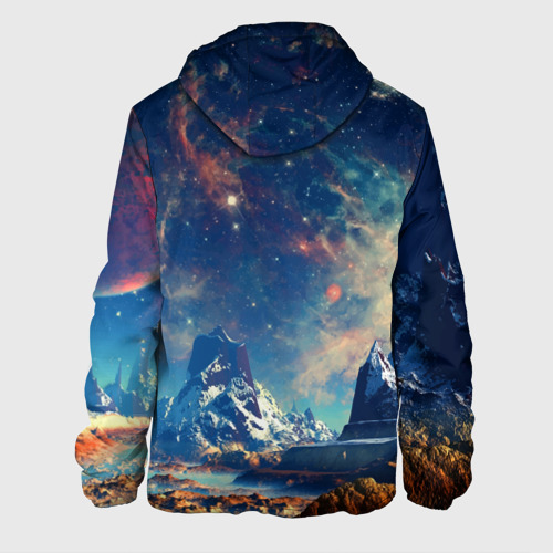 Мужская куртка 3D Горы и бескрайний космос, цвет 3D печать - фото 2