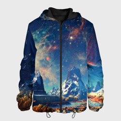 Мужская куртка 3D Горы и бескрайний космос