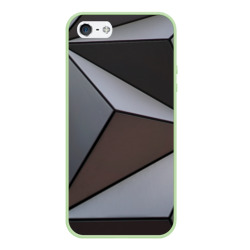 Чехол для iPhone 5/5S матовый Металлическая геометрическая броня