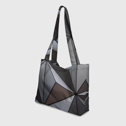 Пляжная сумка 3D Металлическая геометрическая броня - фото 2