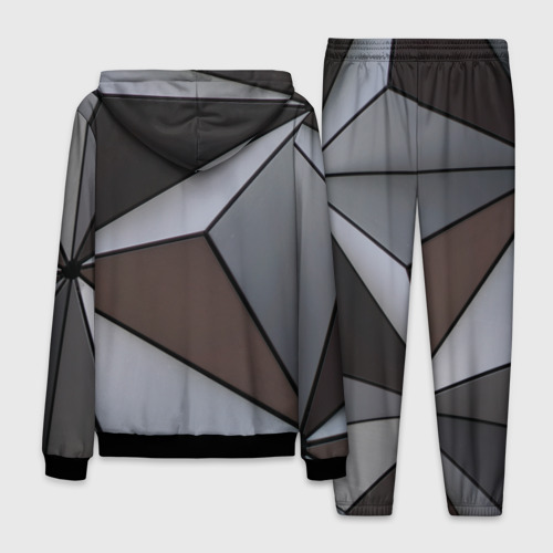 Мужской костюм 3D Металлическая геометрическая броня, цвет черный - фото 2