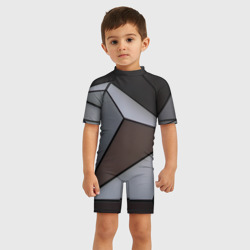 Детский купальный костюм 3D Металлическая геометрическая броня - фото 2