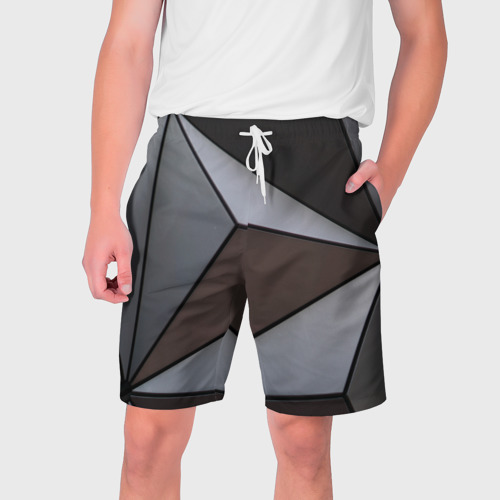Мужские шорты 3D Металлическая геометрическая броня, цвет 3D печать