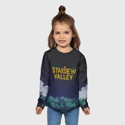 Детский лонгслив 3D Ночь в Stardew Valley - фото 2
