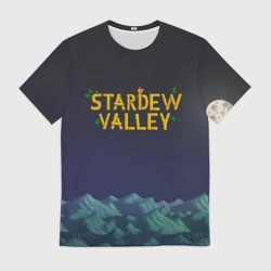 Мужская футболка 3D Ночь в Stardew Valley