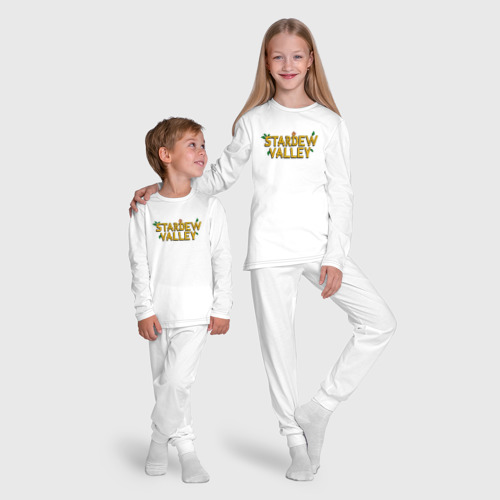 Детская пижама с лонгсливом хлопок Stardew Valley logo - фото 9