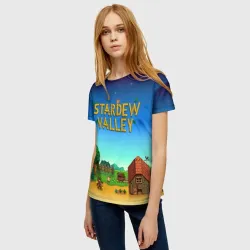 Женская футболка 3D Мой дом в Stardew Valley - фото 2