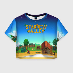 Женская футболка Crop-top 3D Мой дом в Stardew Valley