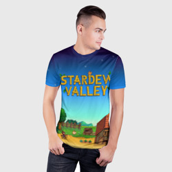 Мужская футболка 3D Slim Мой дом в Stardew Valley - фото 2