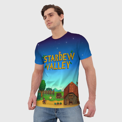 Мужская футболка 3D Мой дом в Stardew Valley, цвет 3D печать - фото 3