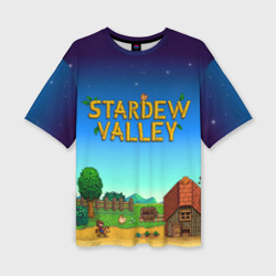 Женская футболка oversize 3D Мой дом в Stardew Valley