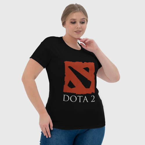 Женская футболка 3D Логотип Дота, цвет 3D печать - фото 6
