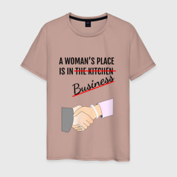 Мужская футболка хлопок Женщина в бизнесе