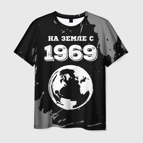 Мужская футболка 3D На Земле с 1969: краска на темном, цвет 3D печать
