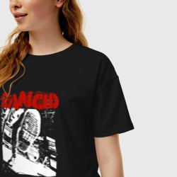 Женская футболка хлопок Oversize Rancid панк рок группа - фото 2