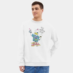 Мужской свитшот oversize без начеса хлопок Kill The Grateful Dead как у Курта Кобейна - фото 2