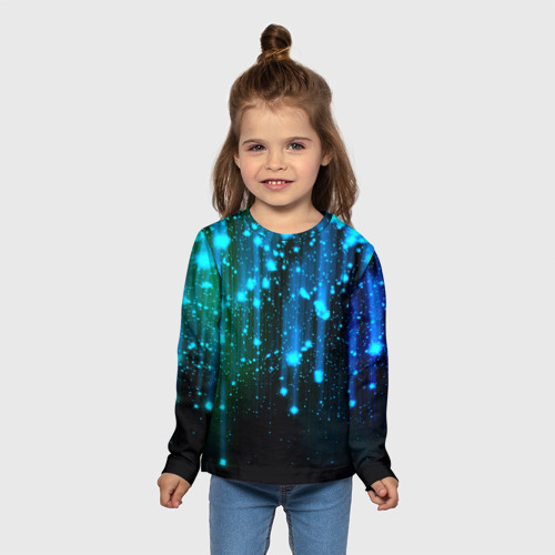 Детский лонгслив 3D Space - starfall, цвет 3D печать - фото 5