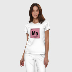 Женская пижама хлопок Химический элемент супермамий супер мама - фото 2