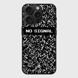 Чехол силиконовый для Apple iPhone 15 Pro Мax матовый Глитч - нет сигнала