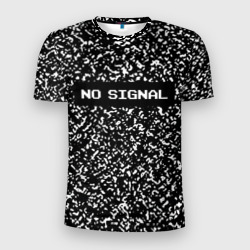 Мужская футболка 3D Slim Глитч - нет сигнала
