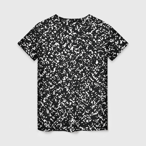 Женская футболка 3D с принтом Глитч - нет сигнала, вид сзади #1