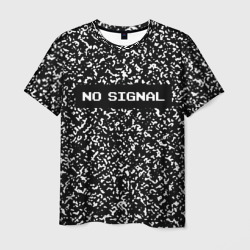 Мужская футболка 3D Глитч - нет сигнала