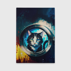 Обложка для автодокументов Нейросеть - кот в иллюминаторе