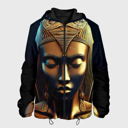 Мужская куртка 3D Нейросеть - золотая статуя египетской царицы