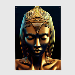 Постер Нейросеть - золотая статуя египетской царицы