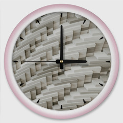 Множество геометрических блоков – Настенные часы круглые с принтом купить