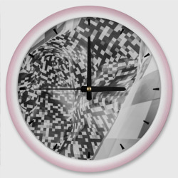 Искревление пространства в геометрии – Настенные часы круглые с принтом купить