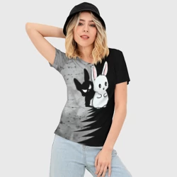 Женская футболка 3D Slim Теневой зайка - фото 2
