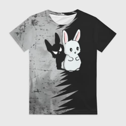 Женская футболка 3D Теневой зайка